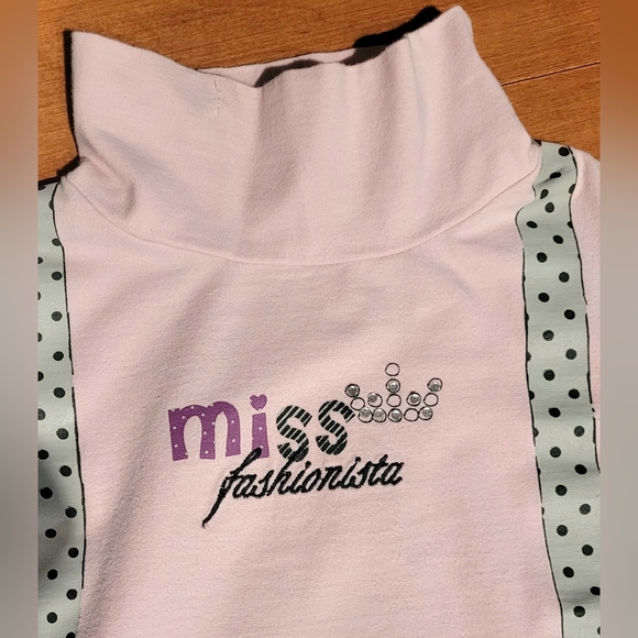 ⏰️3/10$ 6Y Pink long sleeves t-shirt with turtleneck - Picture 3 of 7
